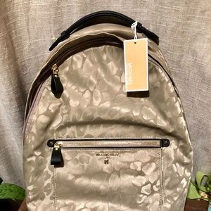 Michael Kors Kelsey Large Leopard Nylon Backpack